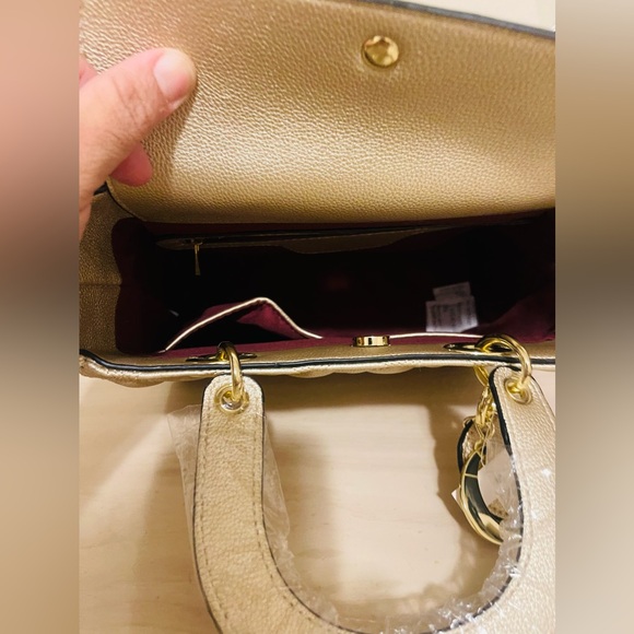 Gold purse stunning gift VEGAN LEATHER New holiday gifts birthday gift - Picture 6 of 11